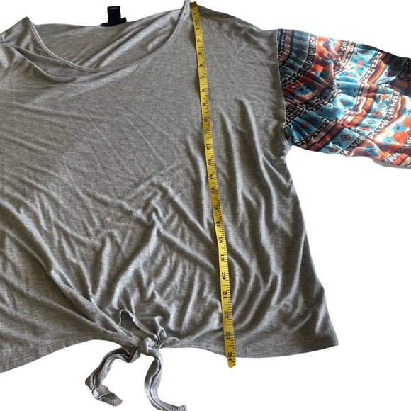 Wrangler Retro Tie Front Western Print Bishop Sleeve Blouse XL - Picture 11 of 12